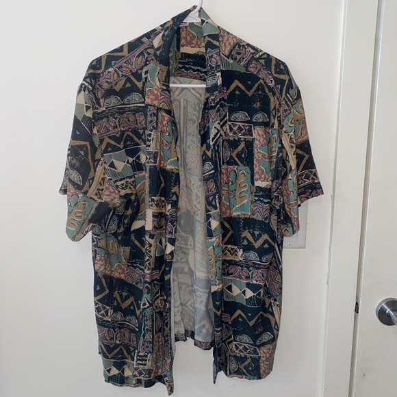 Pull & Bear Vintage Retro Aztec Shirt - Picture 1 of 2